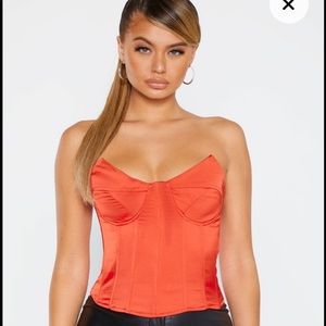 PLT Red Corset Top